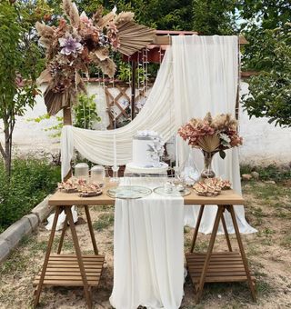 Alquiler de mesa, arco + accesorios. 