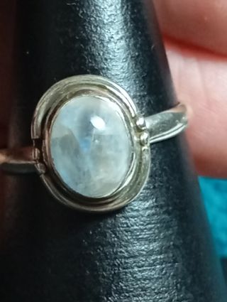 Anillo plata ley 925 piedra luna
