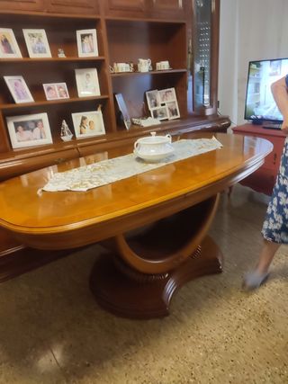 Mesa comedor madera - ovalada