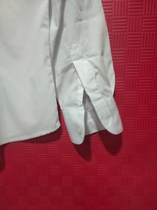 Camisa blanca mujer cuello mao manga larga Roger