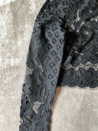 Top encaje negro Missguided XXS