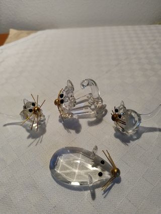 Set gatti cristallo vintage