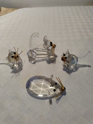 Set gatti cristallo vintage