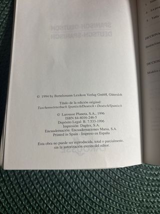 Larousse Pocket Diccionario (Espanol - Aleman, ...