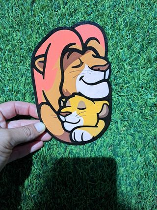 Cuadro Rey León padre e hijo