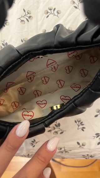 Borsa a spalla nera - Amore