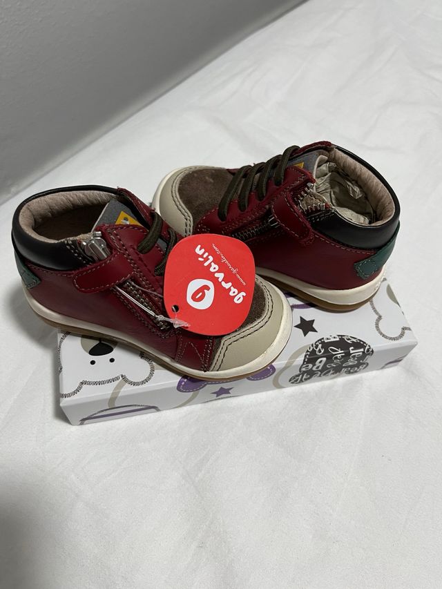 Bota Garvalin bebé - rojas y marrones