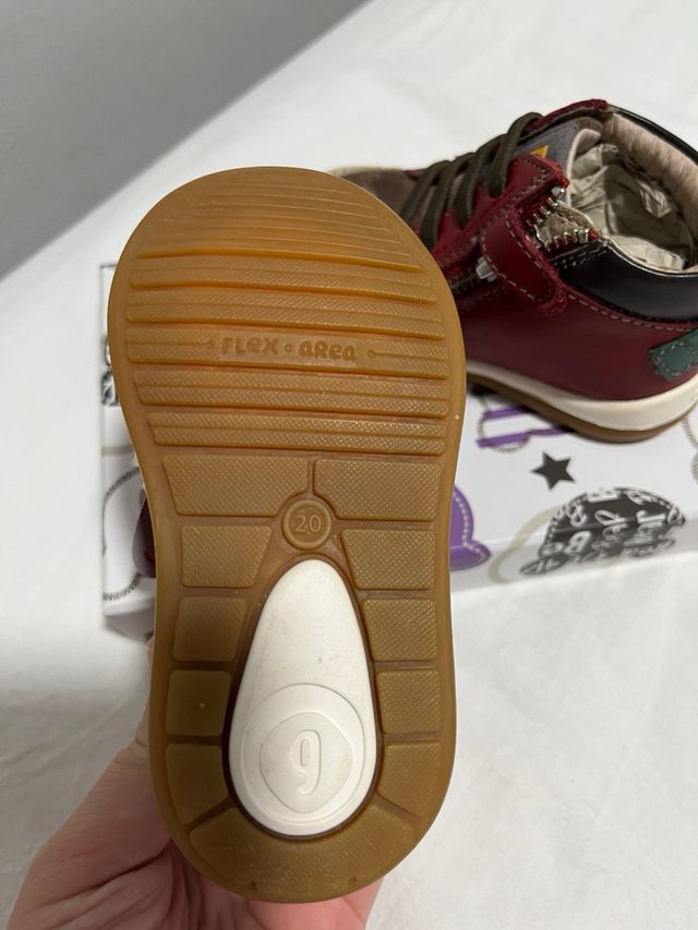 Bota Garvalin bebé - rojas y marrones