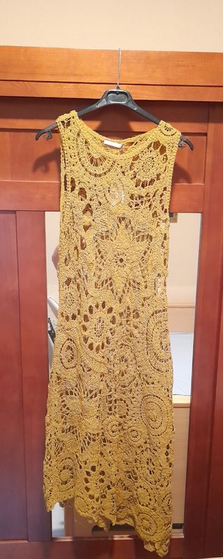 Vestido Asimétrico Crochet TALLA L