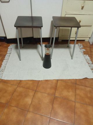 2 banquetas madera-metal. VINTAGE