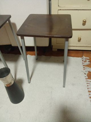 2 banquetas madera-metal. VINTAGE