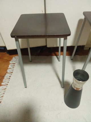 2 banquetas madera-metal. VINTAGE
