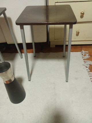 2 banquetas madera-metal. VINTAGE