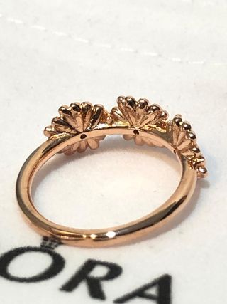 Anillo Pandora flores rosa 52