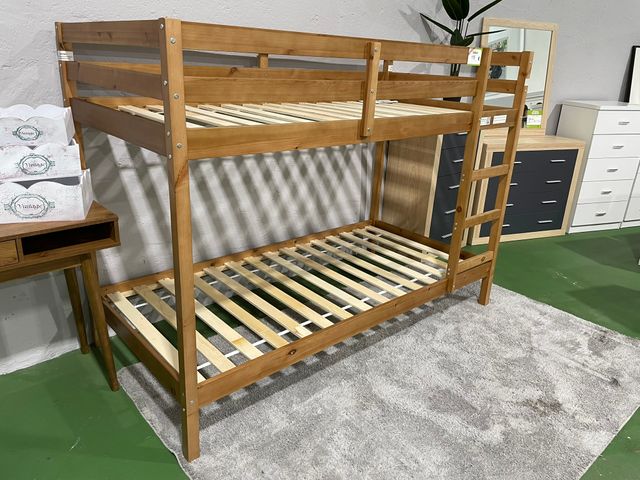 Litera blanca madera - Envío gratis