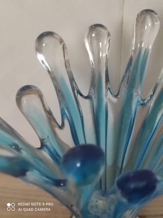 Vaso Vetro Azzurro Trasparente