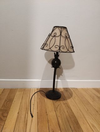 Lámpara mesa vintage - beige/negro