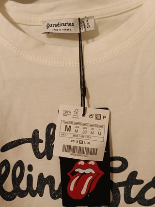 Camiseta Stradivarius Rolling Stones M