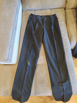 Pantalón traje gris niño
