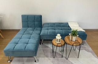 Sofá cama azul marino - envio gratis 