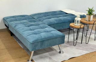 Sofá cama azul marino - envio gratis 