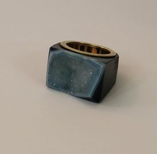 ANILLO ORO Y AGATA  OFERTA 