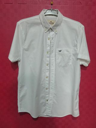 Camisa Hollister blanca - manga corta