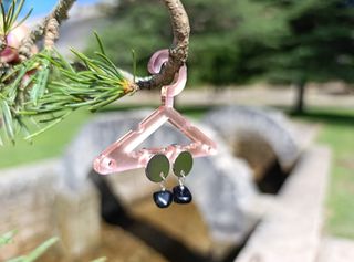 Pendientes de Acero inoxidable y piedra energía.