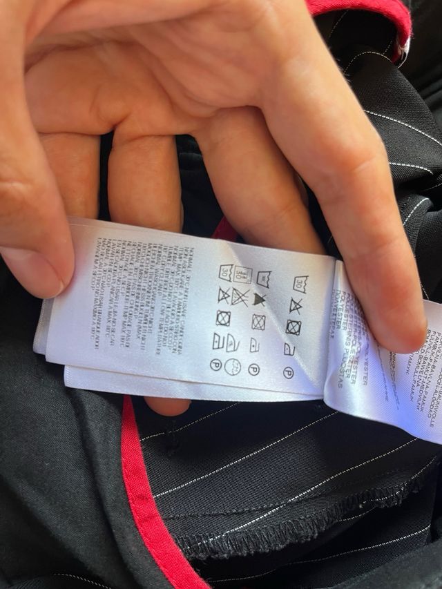 Pantaloni neri a righe - Tg 40 