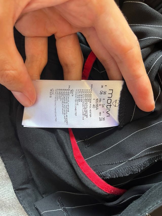 Pantaloni neri a righe - Tg 40 