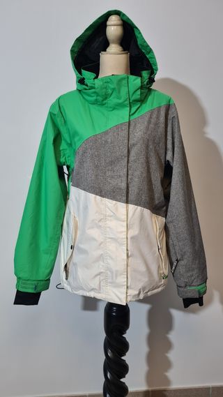 Giubbino sci donna verde grigio