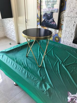 Tavolino basso oro&nero