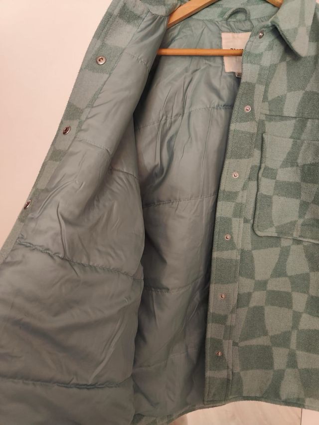 Chaqueta cuadros Pull&Bear verde