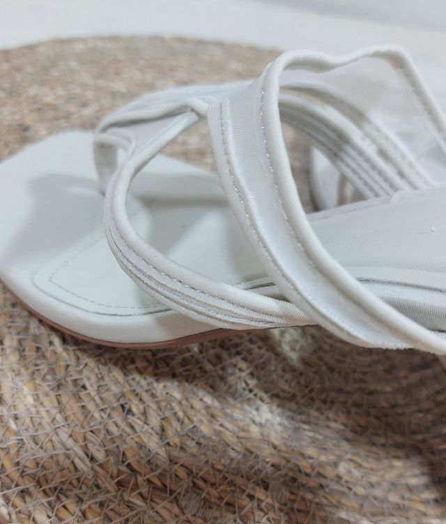 Sandalias Zara beige tacón fino - 39