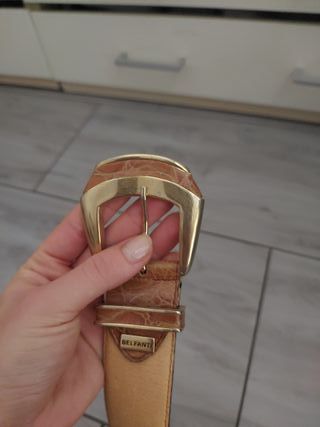 Cintura Belfanti Pelle Beige