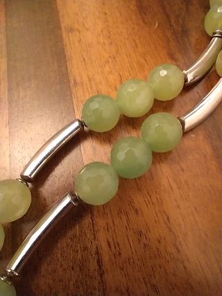 Collana Giada Imperiale Verde Argento