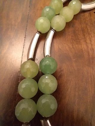 Collana Giada Imperiale Verde Argento