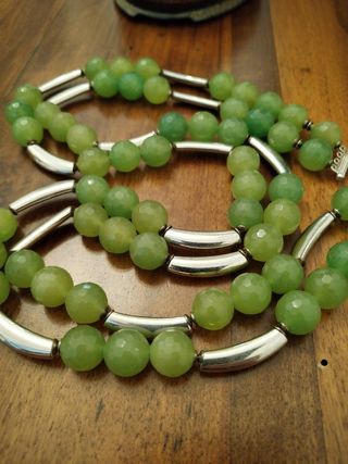 Collana Giada Imperiale Verde Argento