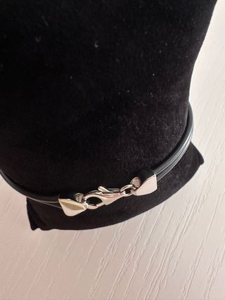 Bracciale con Diamante 0.01 Carati in Acciaio Uomo