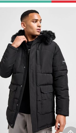 Parka negra Supply13/15 años