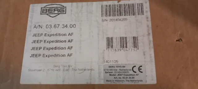 Coche Kart Pedales Jeep Expedition A Estrenar.