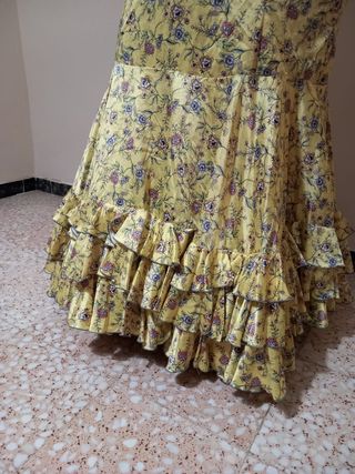 Traje Flamenca - Amarillo Flores