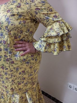 Traje Flamenca - Amarillo Flores