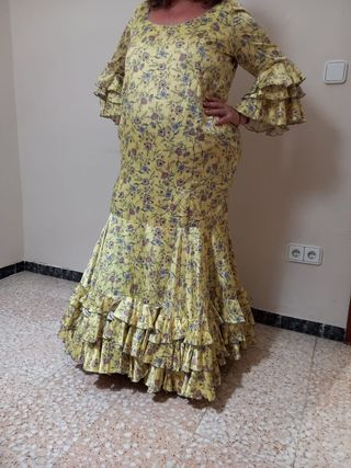 Traje Flamenca - Amarillo Flores