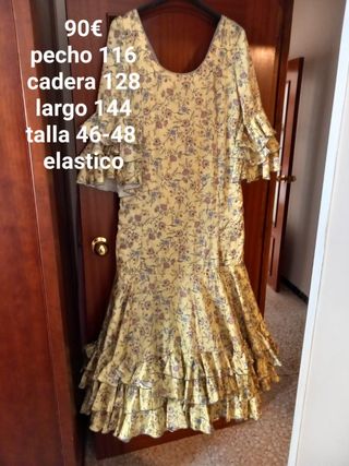 Traje Flamenca - Amarillo Flores