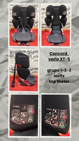 Concord Vario XT-5 grupo 1-2-3 isofix
