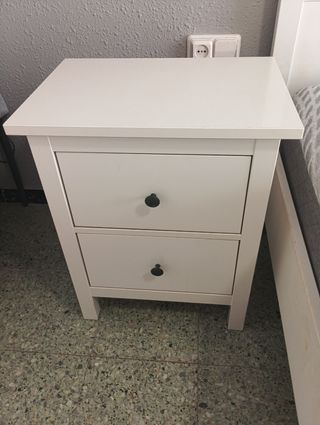 Mesita noche IKEA blanca - 2 cajones