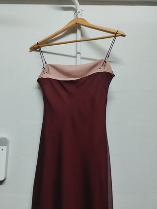 Vestido fiesta  color burdeos