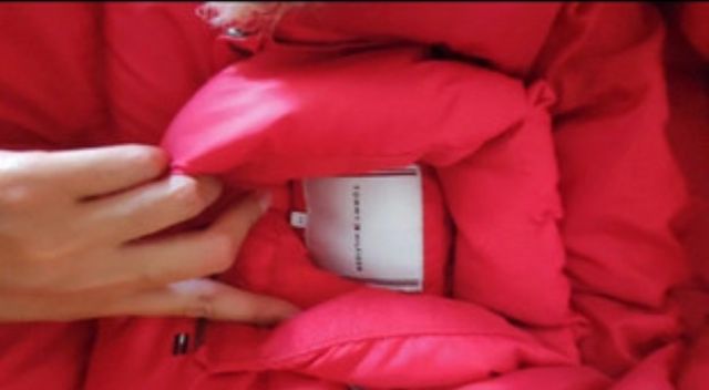 Abrigo rojo Tommy Hilfiger