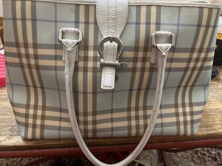 Bolso Burberry azul y beige